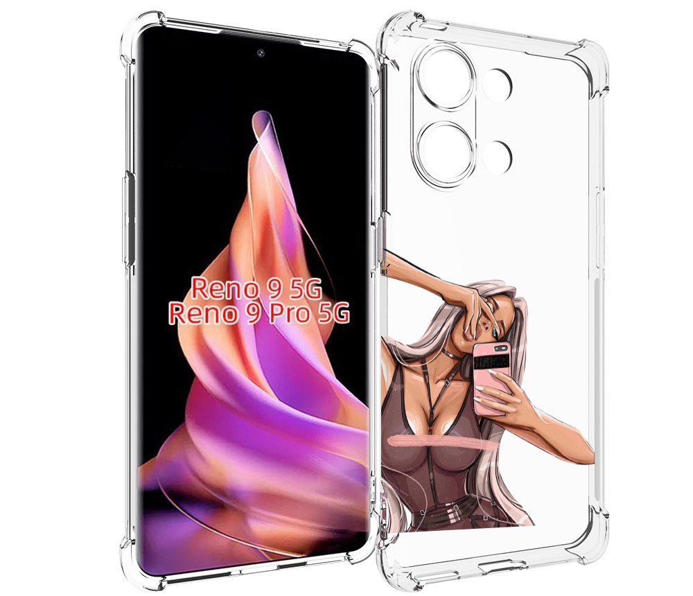

Чехол MyPads девушка-в-прозрачной-одежде для Oppo Reno 9/Reno 9 Pro, Прозрачный, Tocco