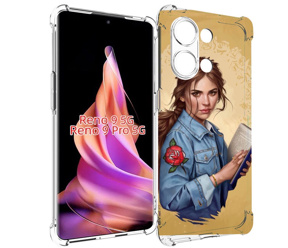 

Чехол MyPads девушка-в-бежевом-фоне для Oppo Reno 9/Reno 9 Pro, Прозрачный, Tocco