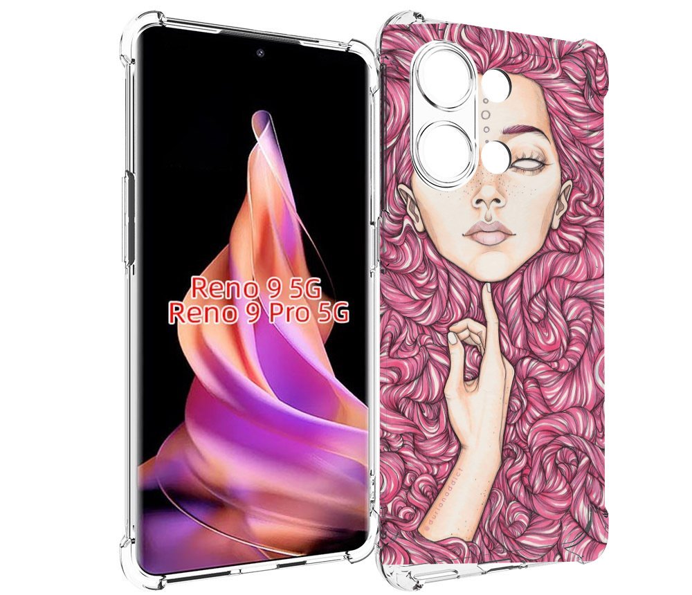 

Чехол MyPads девушка утонула в волосах женский для Oppo Reno 9/Reno 9 Pro, Прозрачный, Tocco