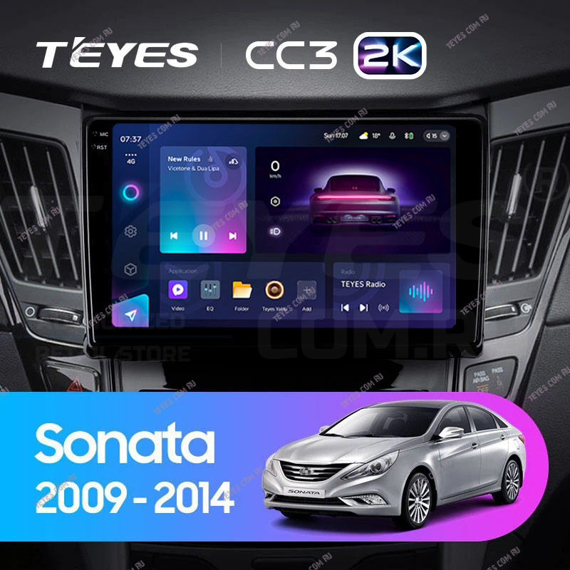 

Штатная магнитола Teyes CC3 2K 360 6/128 Hyundai Sonata 6 YF (2009-2014) Тип-B, CC3 2K