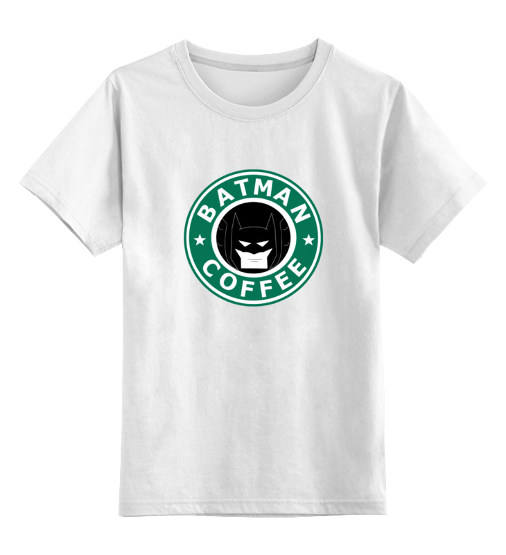 

Футболка детская Printio Batman coffee цв. белый р. 104, Batman coffee