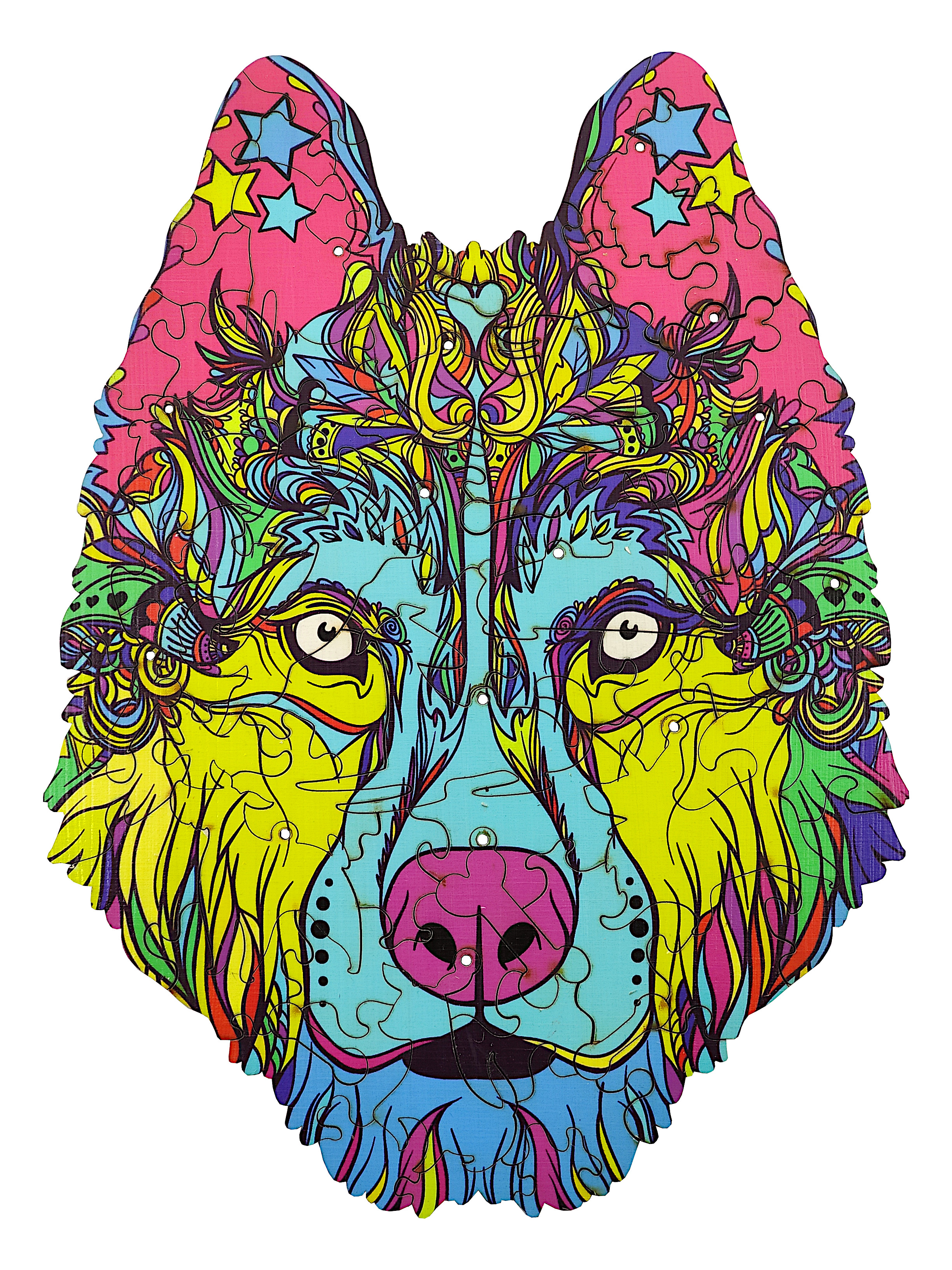 

Деревянный пазл Happycon Фантастический Хаски (26x19 см), Деревянный пазл "Фантастический Хаски" (26x19 см)