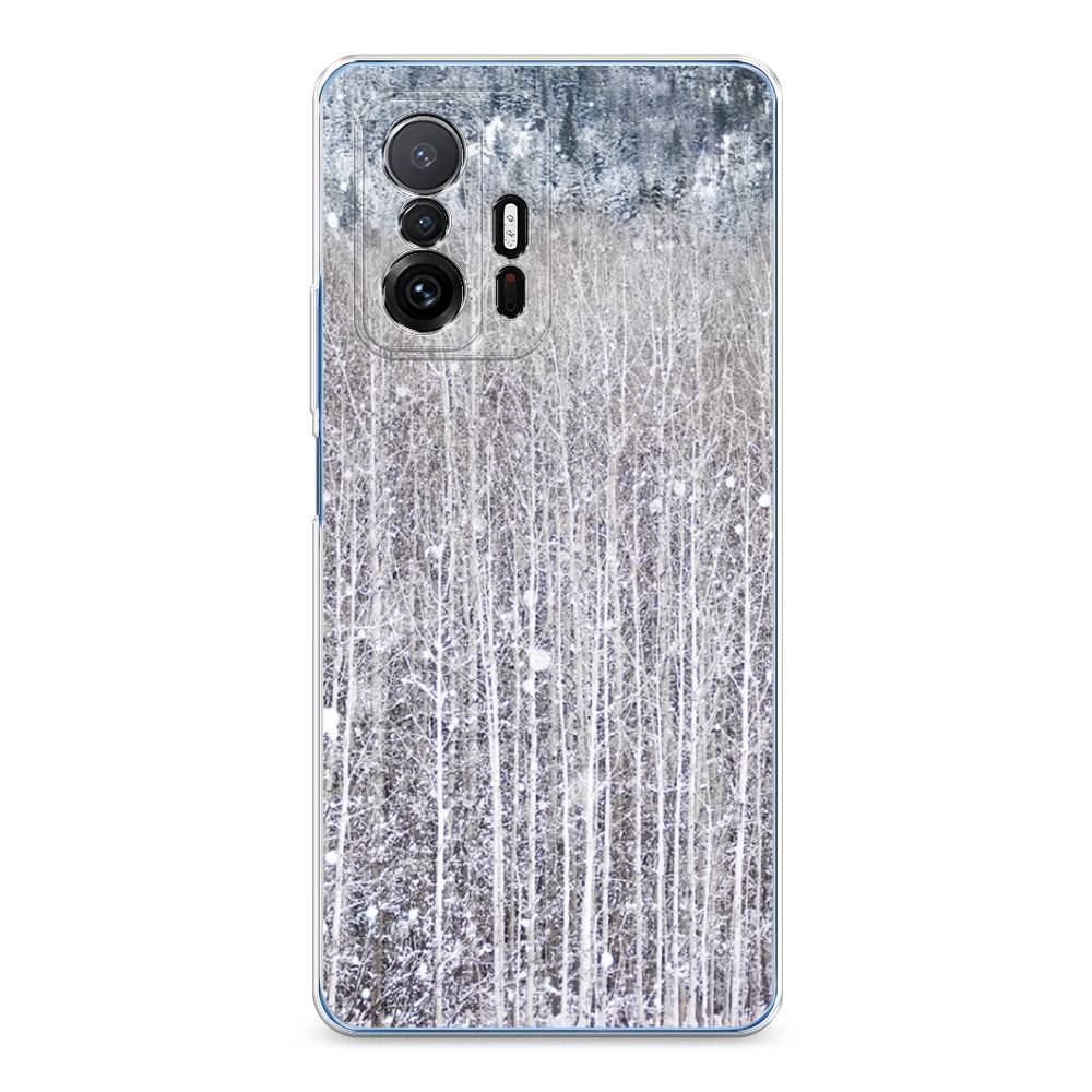 

Чехол на Xiaomi Mi 11T "Снежный лес", Бежевый;серый;белый, 313750-5