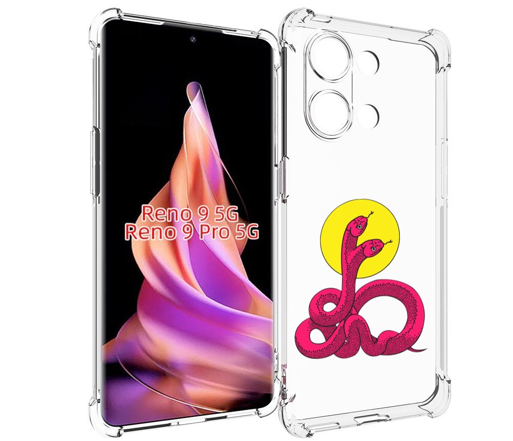 

Чехол MyPads двухголовая-змея для Oppo Reno 9/Reno 9 Pro, Прозрачный, Tocco