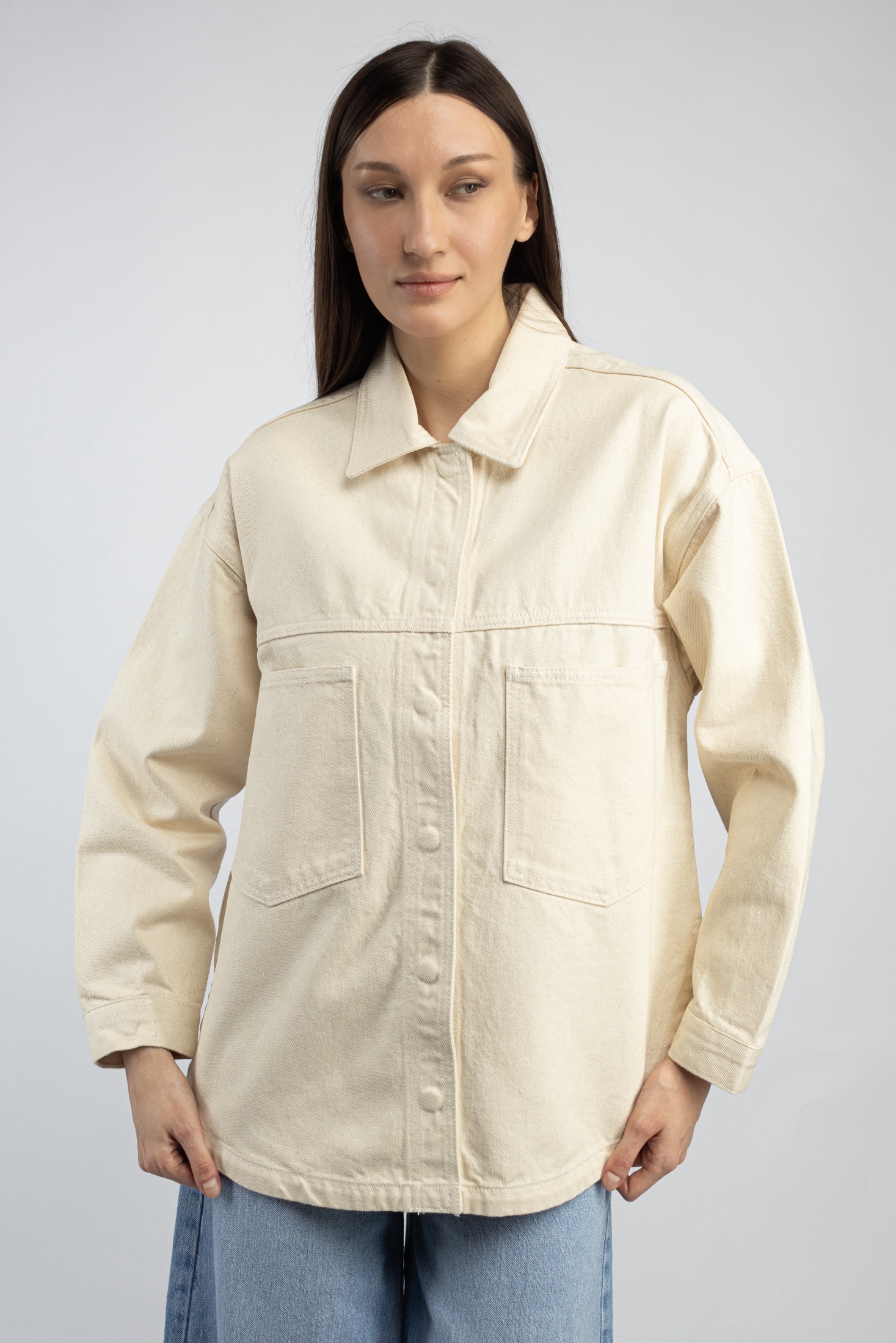 Джинсовая куртка женская Republika woman 2024-017 бежевая S