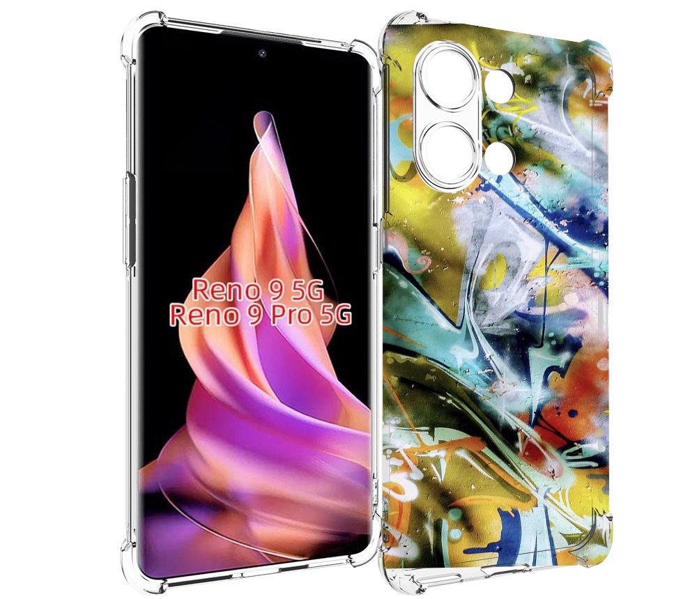 

Чехол MyPads граффити-хаос для Oppo Reno 9/Reno 9 Pro, Прозрачный, Tocco