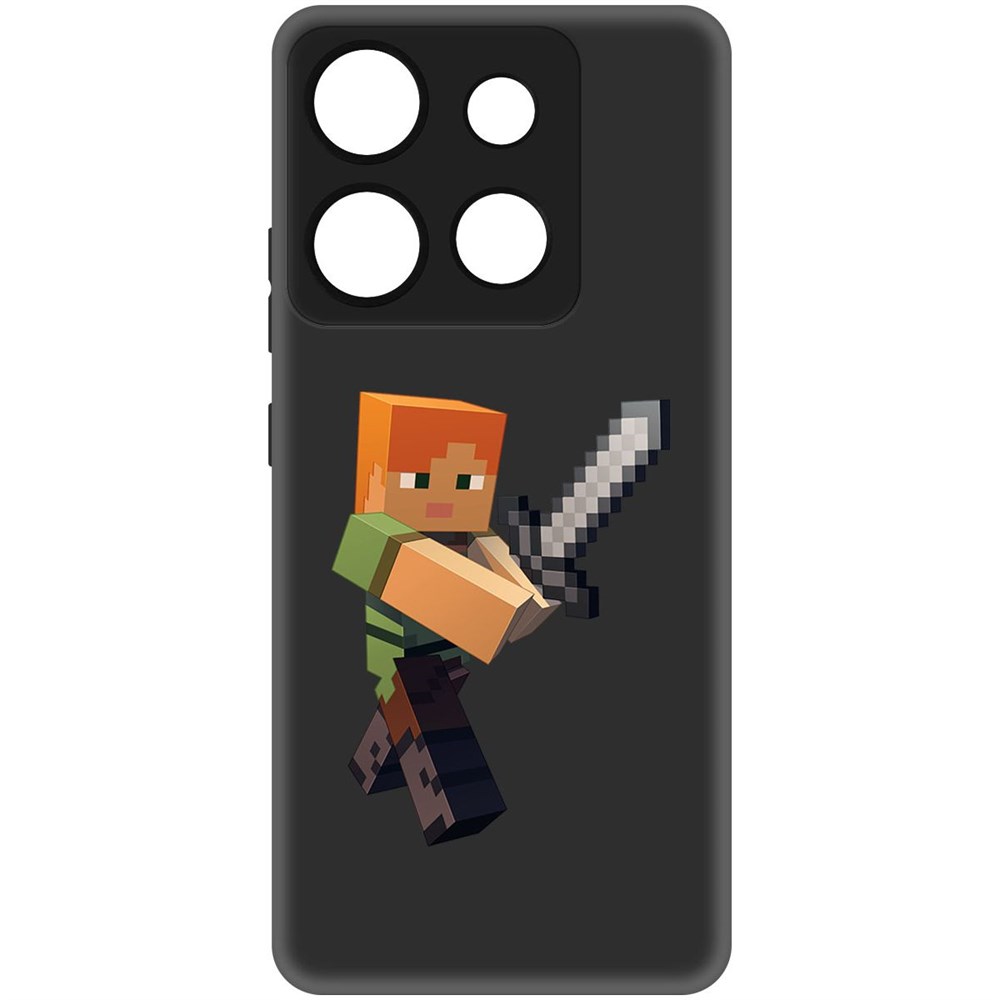 

Чехол-накладка Софт Minecraft-Алекс для INFINIX Smart 7 HD, Черный