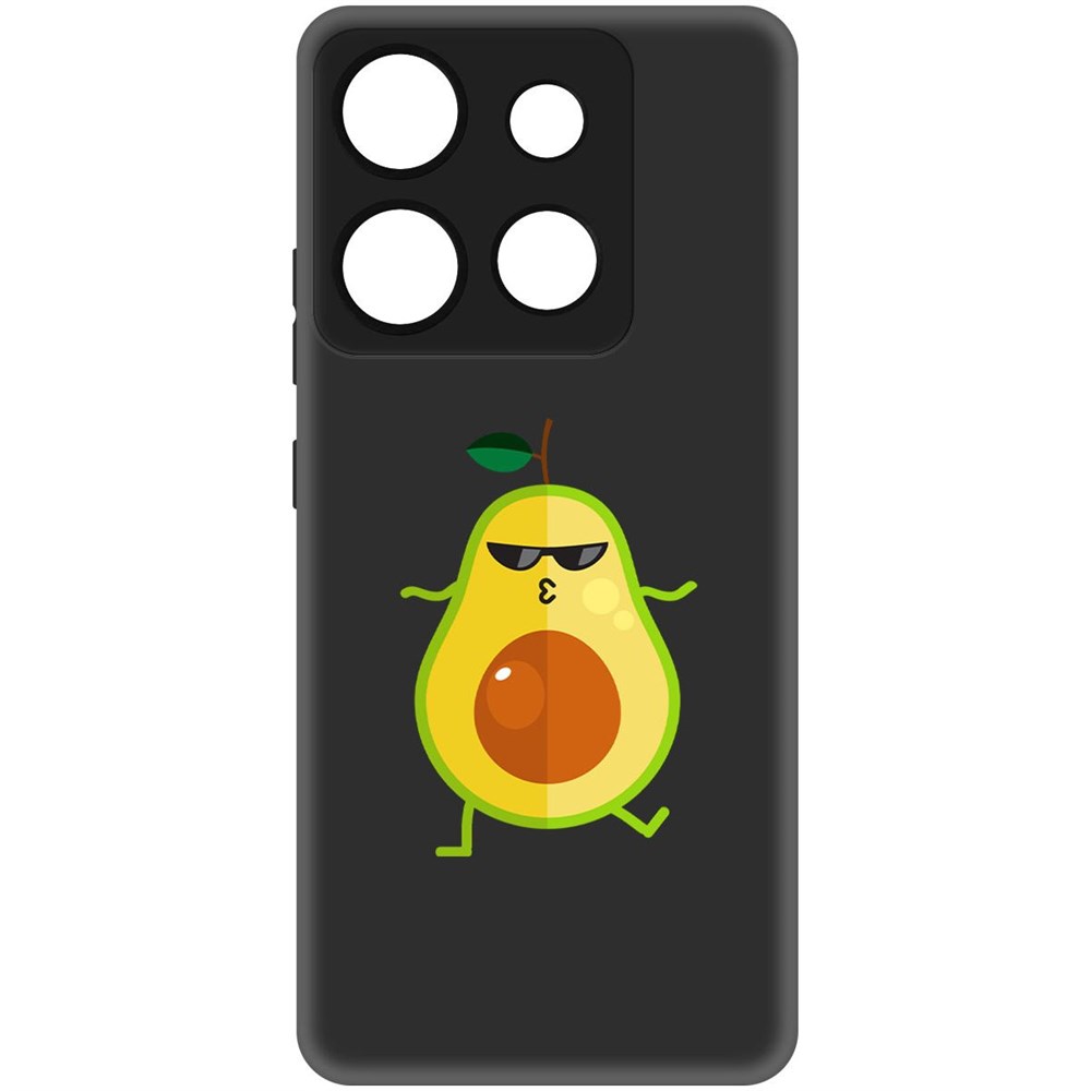 

Чехол-накладка Софт Авокадо Стильный для INFINIX Smart 7 HD, Черный