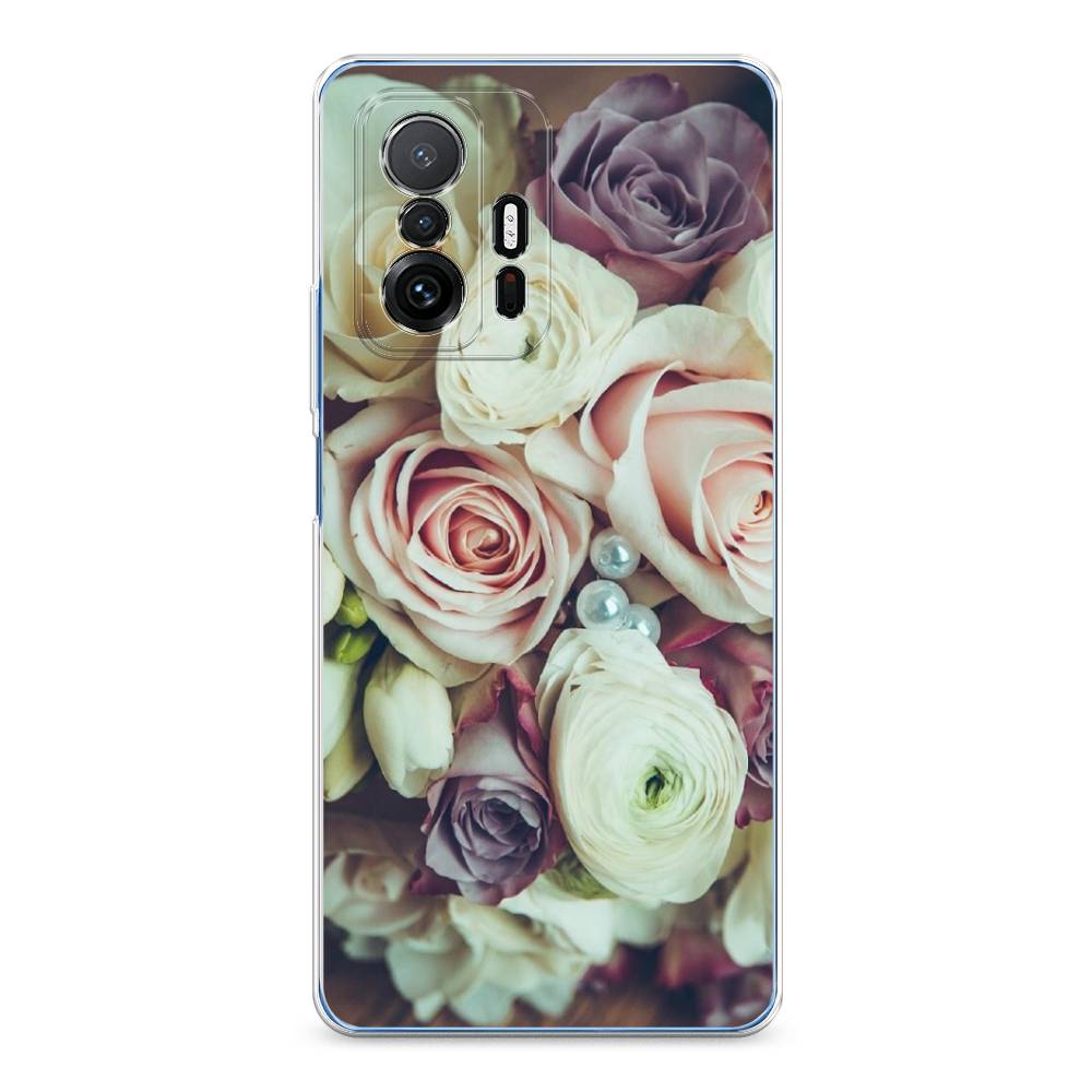 

Чехол на Xiaomi Mi 11T "Свадебный букет", Белый;фиолетовый, 313750-2