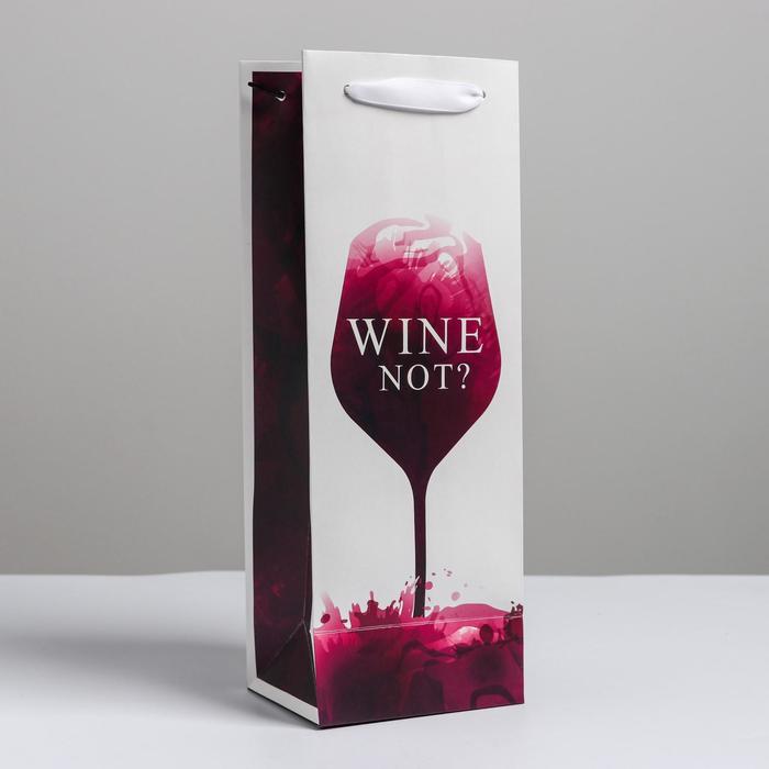 

Пакет под бутылку Дарите Счастье Wine not 13 x 35 x 10 см