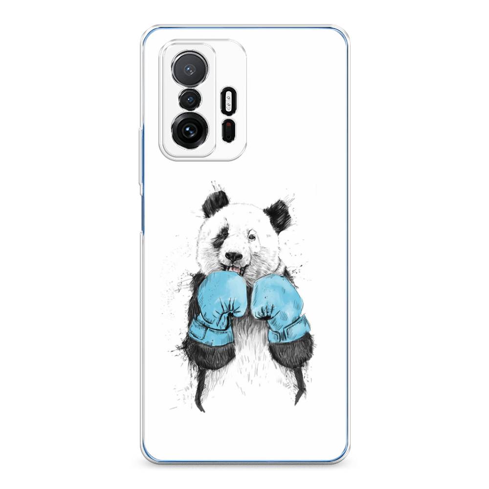

Чехол на Xiaomi Mi 11T "Панда боксер", Голубой;белый;серый, 313750-1