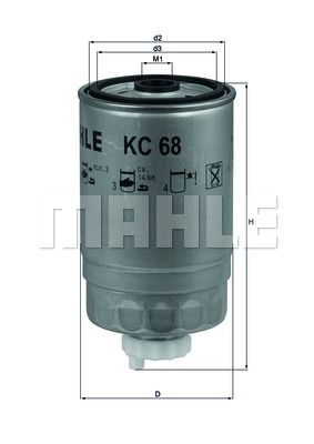 

Фильтр топливный KNECHT KC 68
