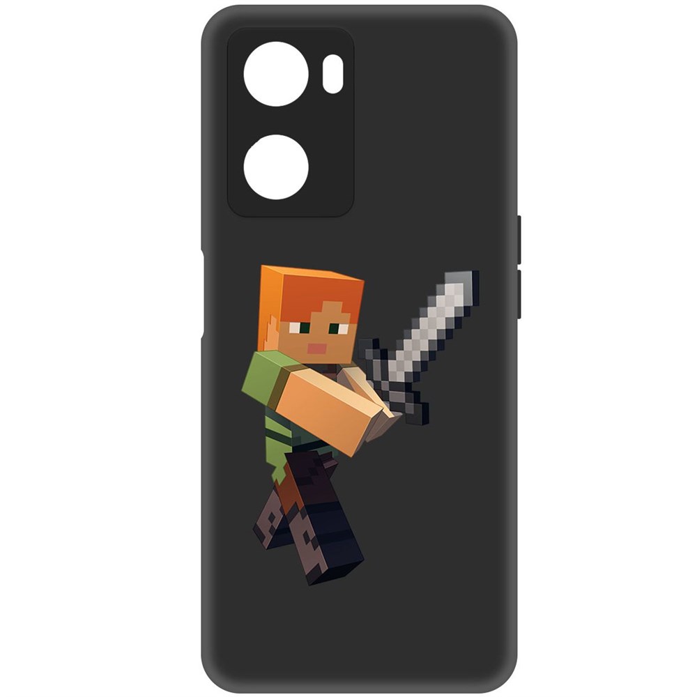 

Чехол-накладка Софт Minecraft-Алекс для Oppo A57, Черный