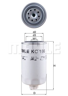 

Фильтр топливный KNECHT KC 186