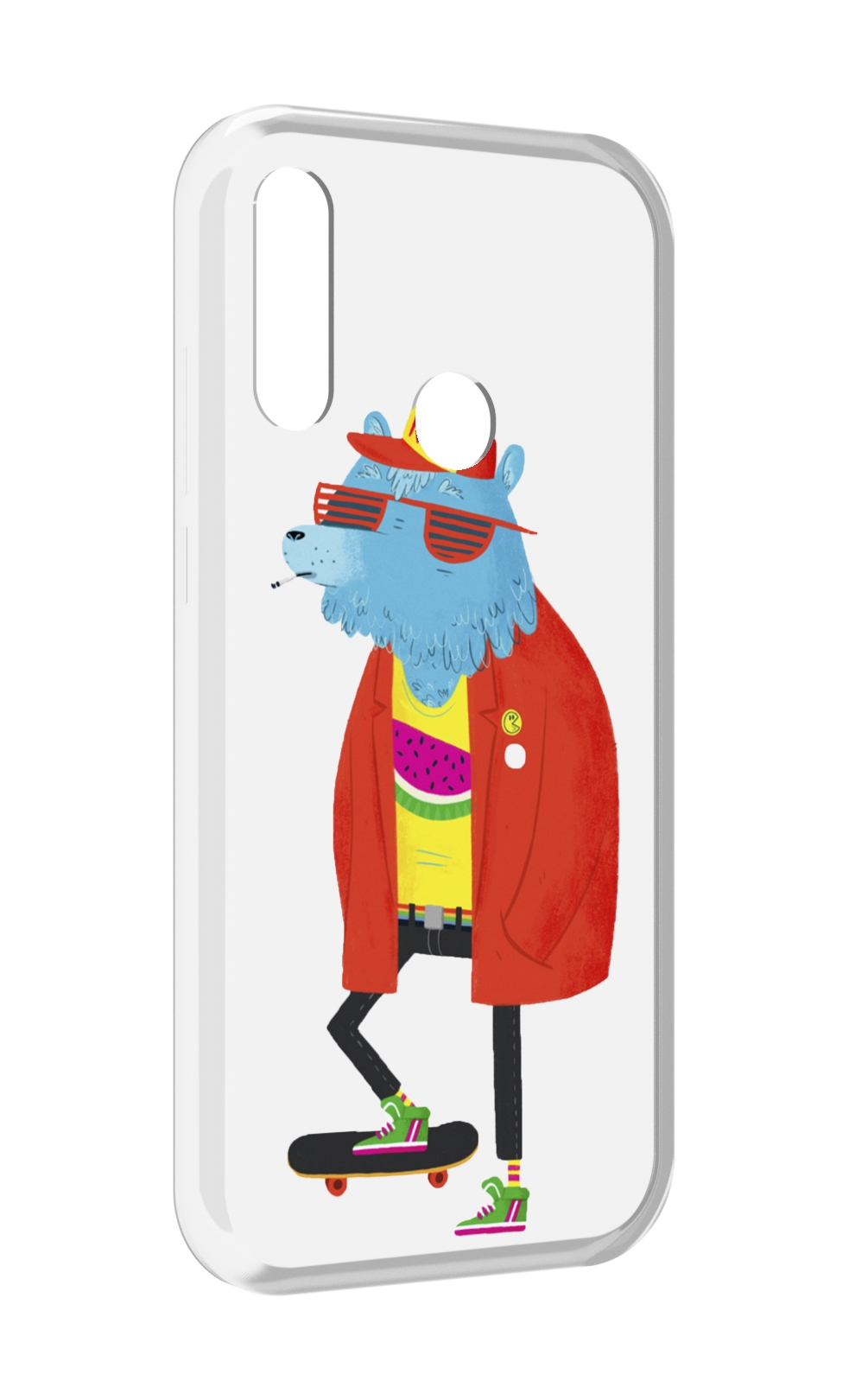 

Чехол MyPads медведь на скейте для Lenovo Z6 Pro Youth Edition / Z6 Pro Lite, Прозрачный, Tocco