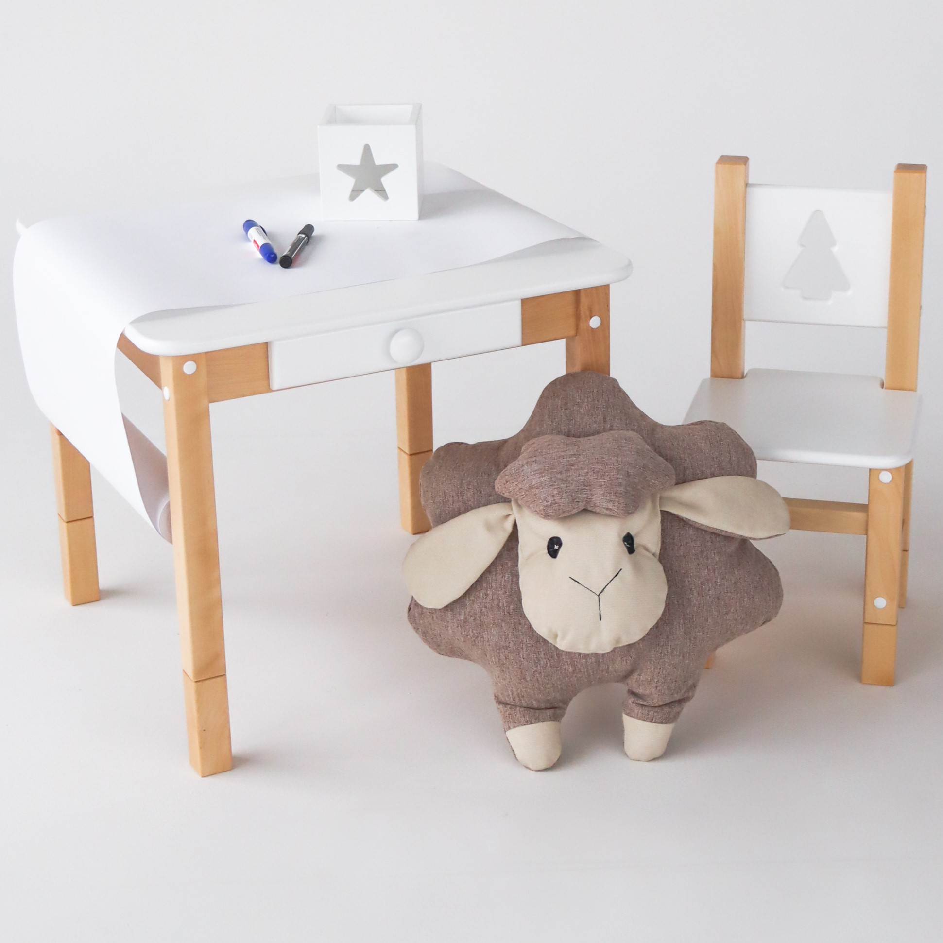 Комплект детской мебели растущий стол и стул Simba RastForest