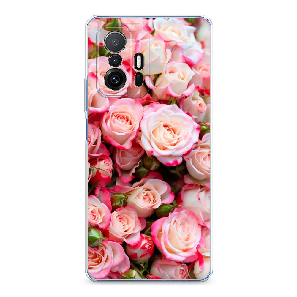 

Чехол на Xiaomi Mi 11T "Много роз", Розовый, 313750-2