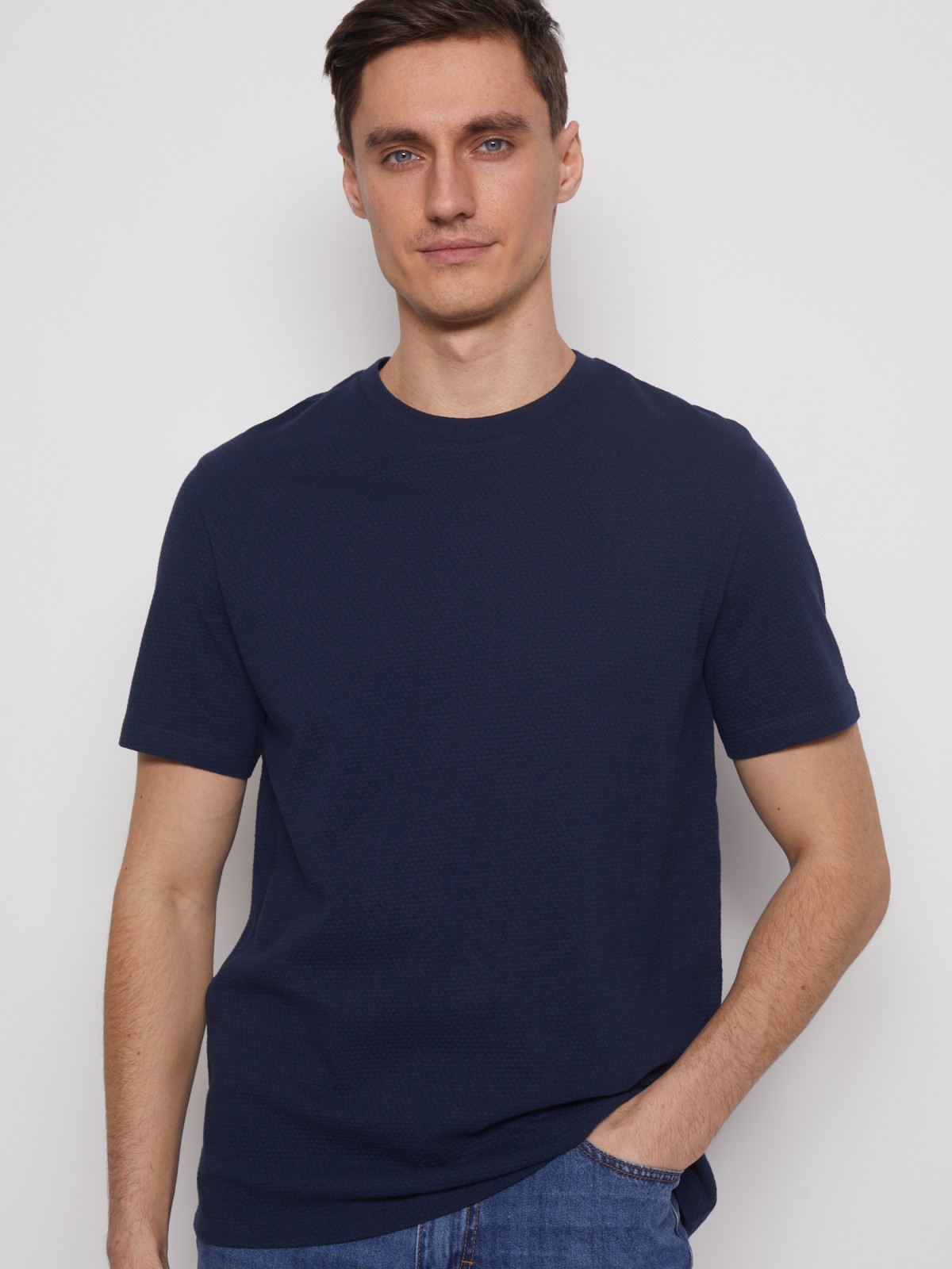 

Футболка мужская Zolla 012233273031 синяя 2XL, 012233273031