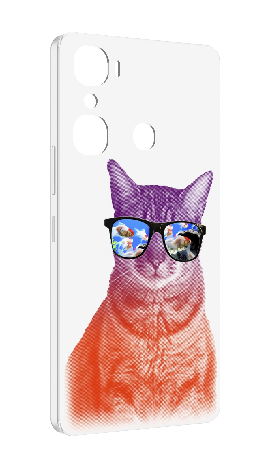 Чехол MyPads крутой кот-2 для Infinix Hot 12 Pro