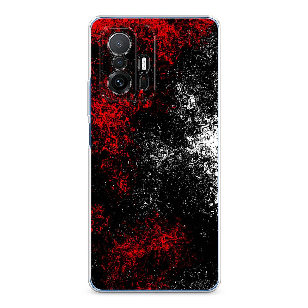 

Чехол на Xiaomi Mi 11T "Монотипия", Красный;черный;белый, 313750-3