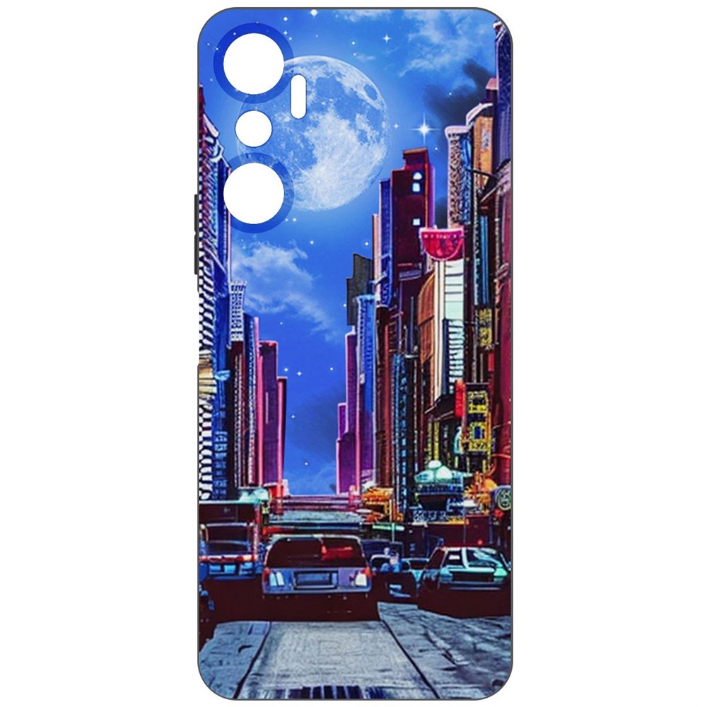 

Чехол-накладка Софт Ночной город для Infinix Hot 20, Черный