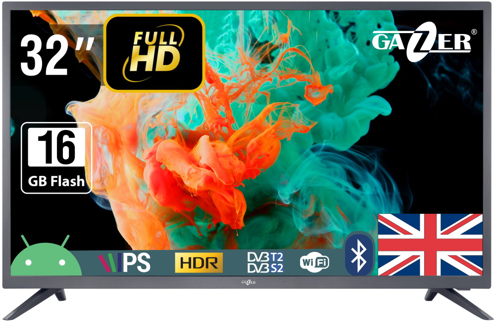 фото Led телевизор full hd gazer tv32-fs2g