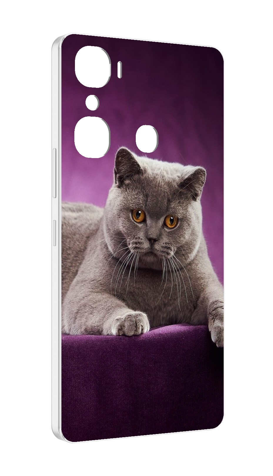 Чехол MyPads кошка британская короткая для Infinix Hot 12 Pro