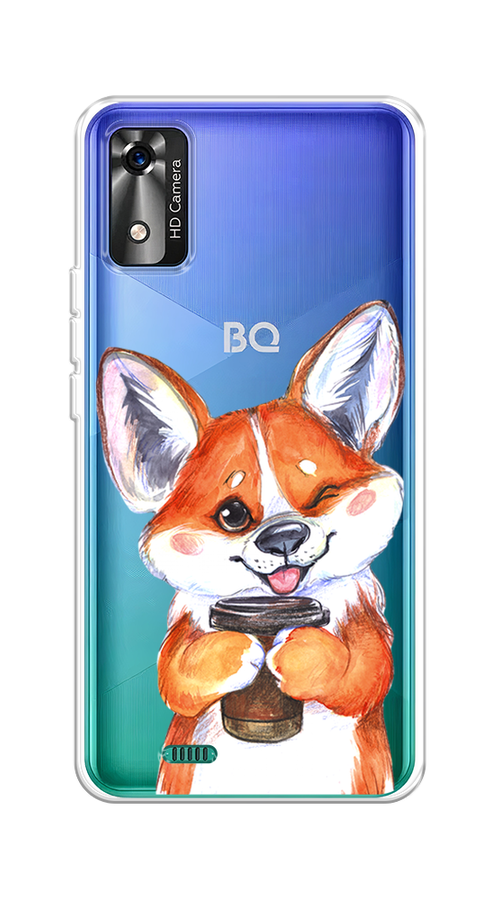 

Чехол на BQ 5565L "Корги с кофе", Оранжевый;белый, 202050-4