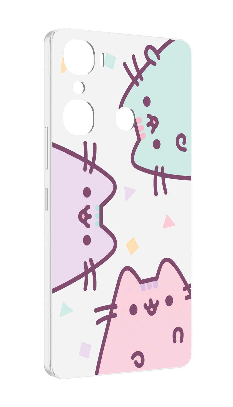 

Чехол MyPads котики зеленый фиолетовый розовый женский для Infinix Hot 12 Pro, Прозрачный, Tocco