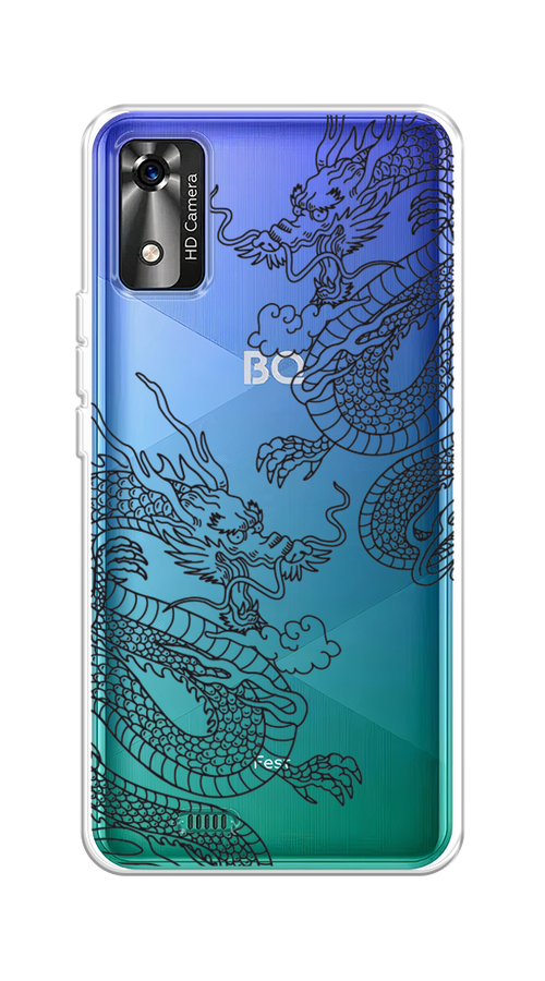 

Чехол на BQ 5565L "Два китайских дракона", Серый;черный, 202050-1