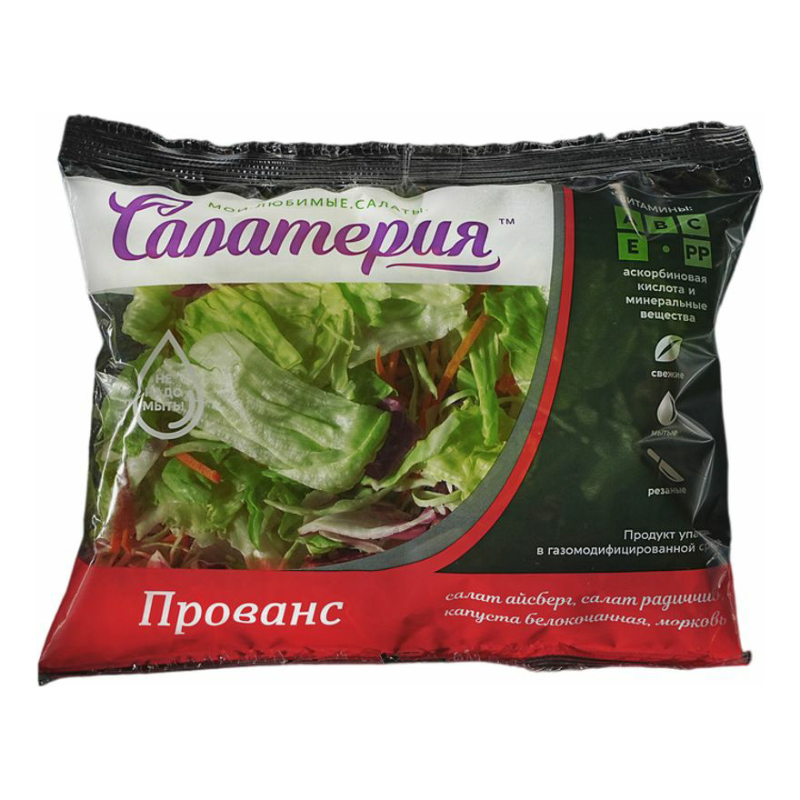 

Салатная смесь Прованс романо-капуста краснокочанная-морковь 120 г