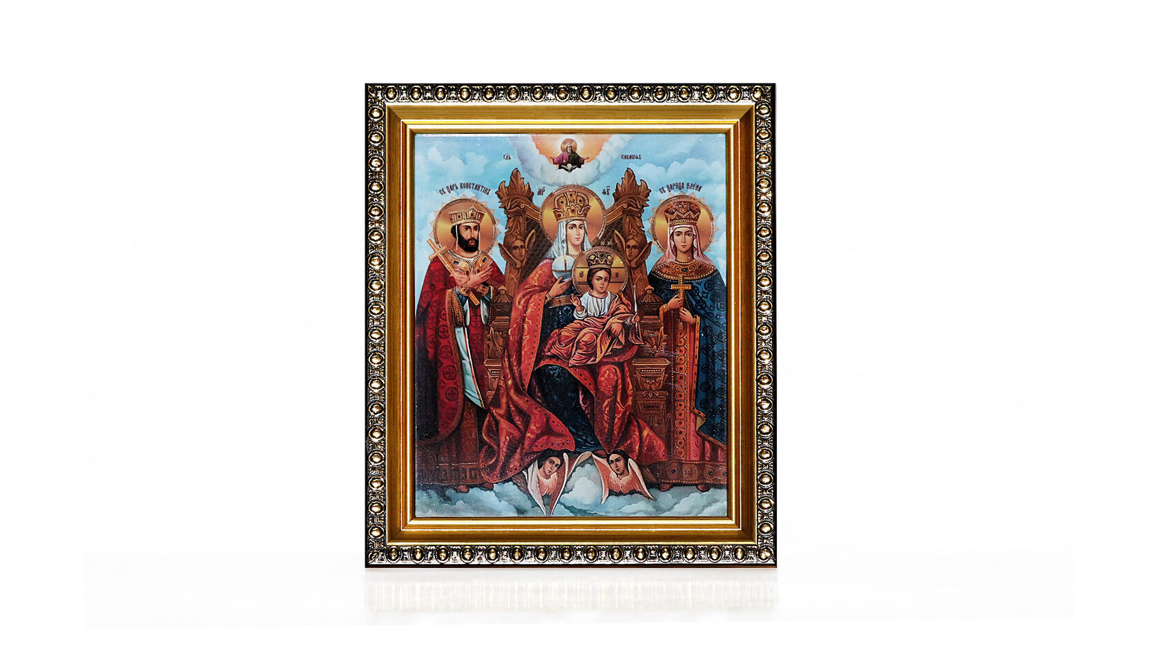Икона Богородица Царица Цариц с Константином и Еленой