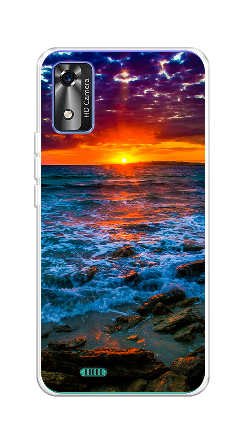 

Чехол на BQ 5565L "Закат 1", Оранжевый;синий, 202050-2