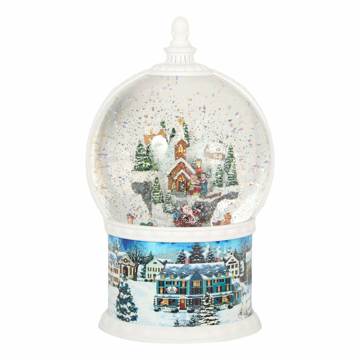 Декоративный светильник Victory Technology Шар Зимний город белый 15 х 15 х 26 см