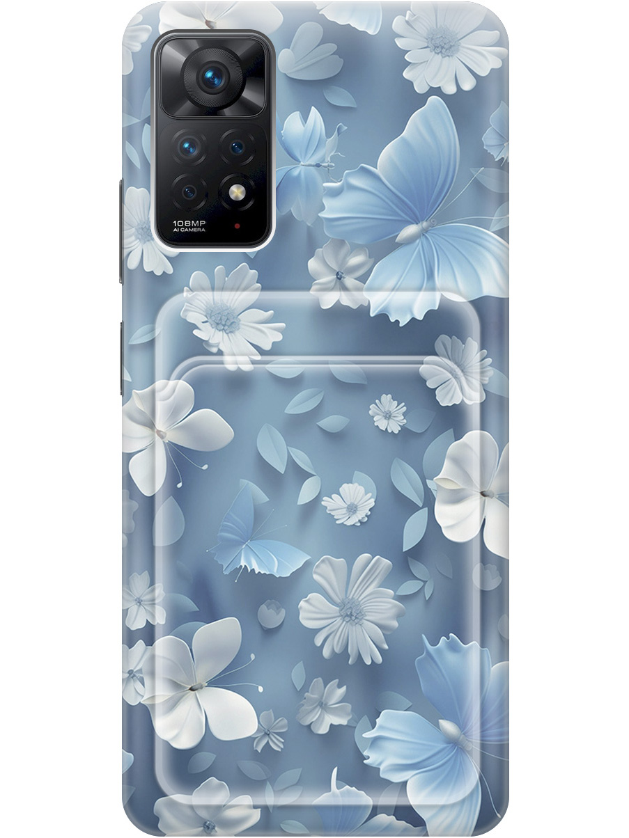 

Силиконовый чехол на Xiaomi Redmi Note 11 Pro с принтом 784217, Прозрачный;белый;голубой, 735250410