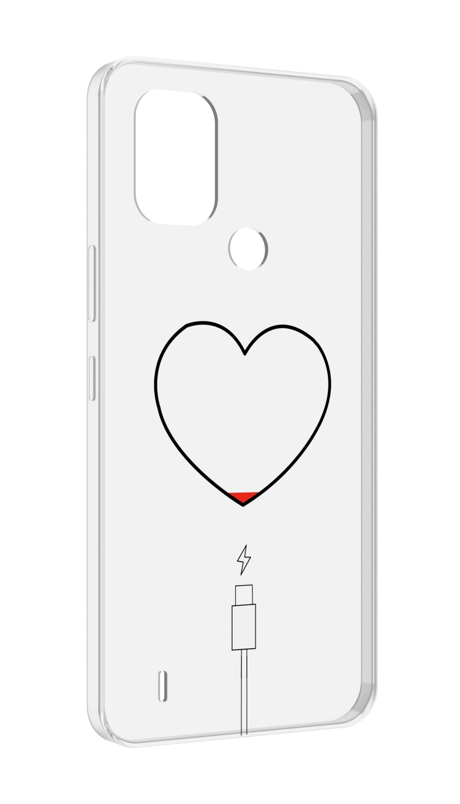 

Чехол MyPads зарядка-сердца для Nokia C31, Прозрачный, Tocco