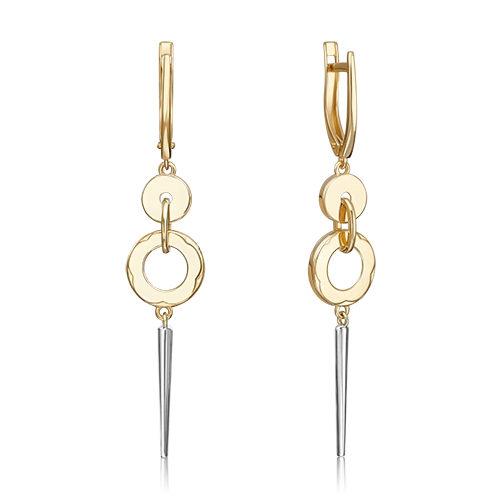 

Серьги из комбинированного золота PLATINA jewelry 02-5001-00-000-1121, 02-5001-00-000-1121