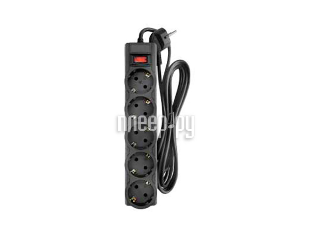 фото Сетевой фильтр cbr 5 sockets 3m csf 2505-3.0 black pc nobrand