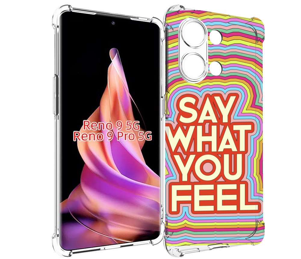 

Чехол MyPads говори то что чувствуешь для Oppo Reno 9/Reno 9 Pro, Прозрачный, Tocco