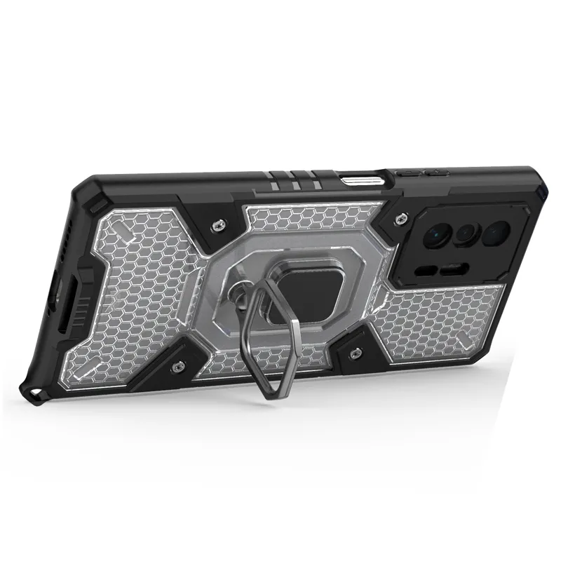 

Противоударный чехол с Innovation Case c защитой камеры для Xiaomi Mi 11T (Pro), Черный;серый