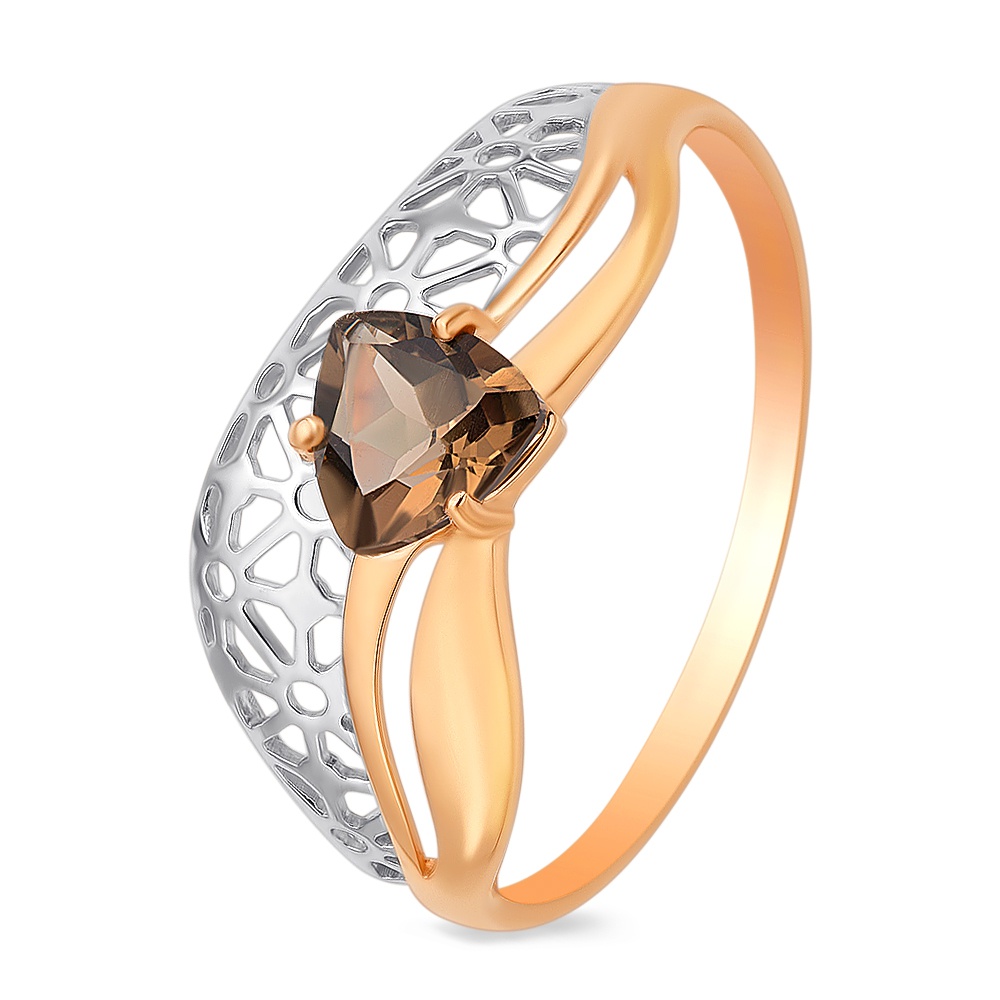 

Кольцо женское из красного золота с раухтопазом 585Gold 201012142, р. 19,5, 201012142