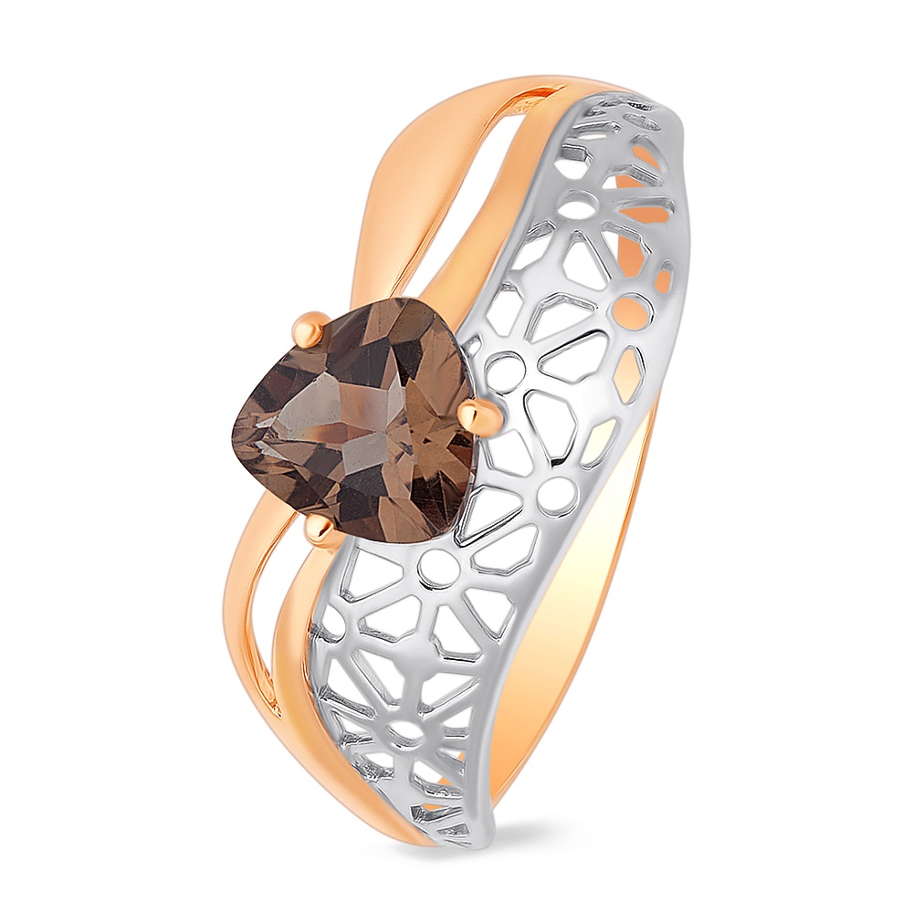 

Кольцо женское из красного золота с раухтопазом 585Gold 201012142, р. 17,5, 201012142