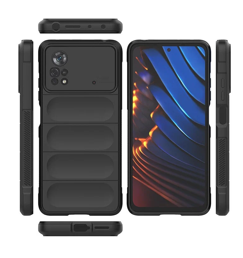 

Противоударный чехол Flexible Case для Xiaomi Poco X4 Pro 5G, Черный