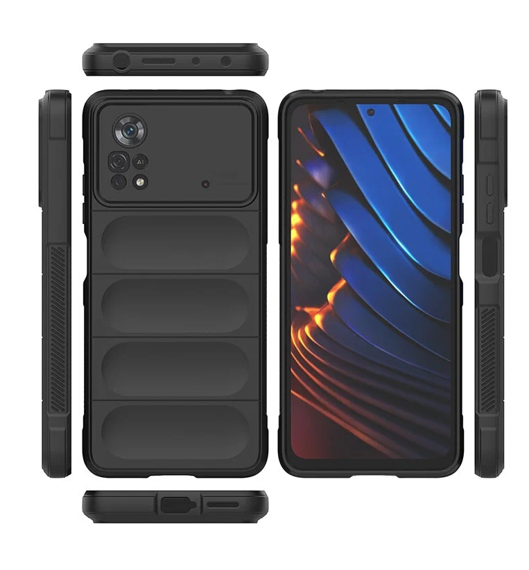 

Противоударный чехол Flexible Case для Xiaomi Poco X4 Pro 5G, Черный