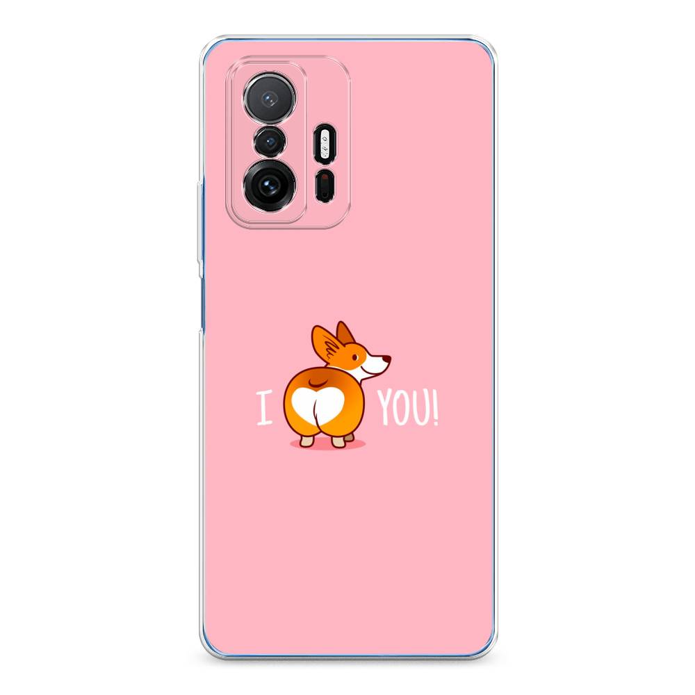 

Чехол на Xiaomi Mi 11T "Корги I love you", Розовый;коричневый;белый, 313750-1