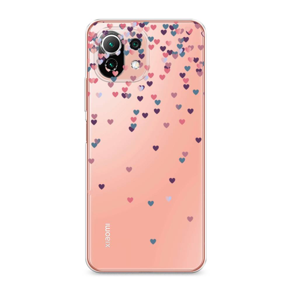 

Чехол на Xiaomi Mi 11 Lite "Посыпка сердечки", Розовый;фиолетовый, 311750-3