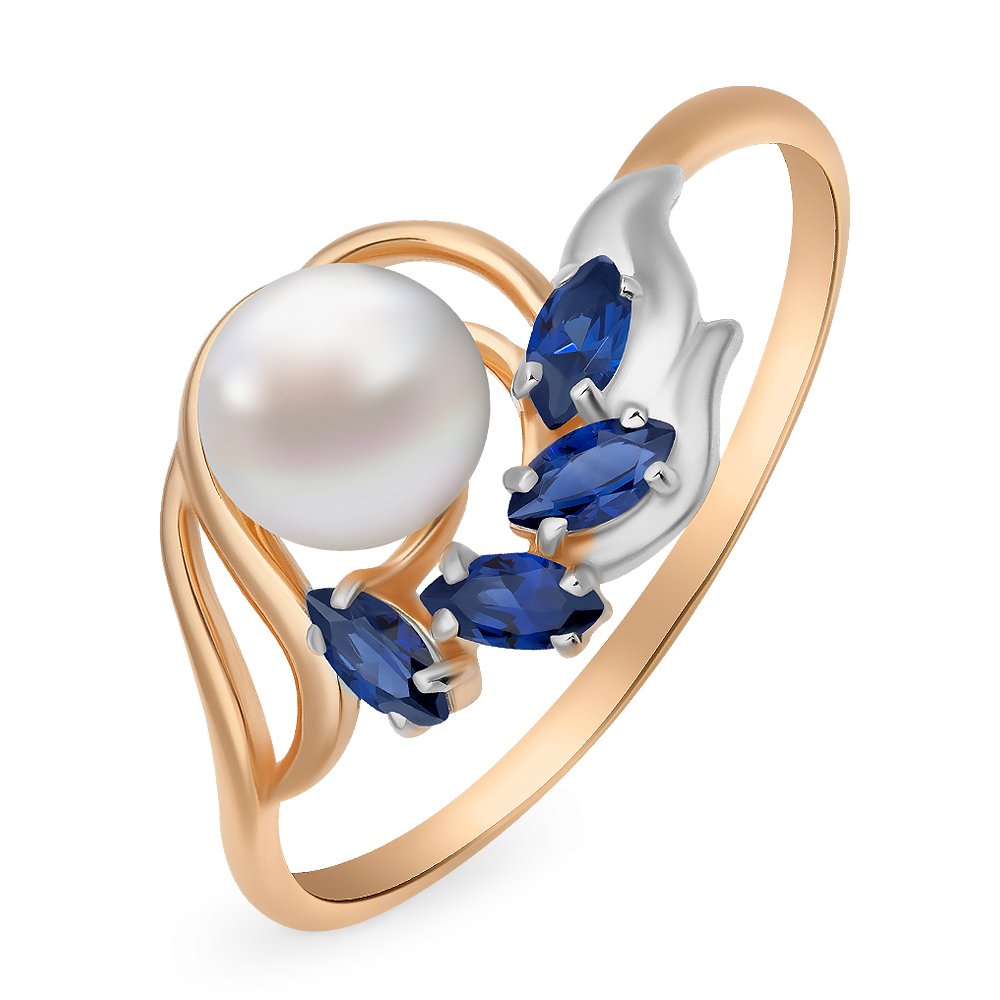 

Кольцо женское из красного золота с сапфиром 585Gold 201012478, р. 19, 201012478