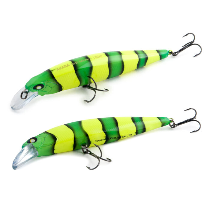 

Воблер Akara Best Minnow 100SP 15 гр 9/17 oz 3,9 in A69, Разноцветный, Best Minnow