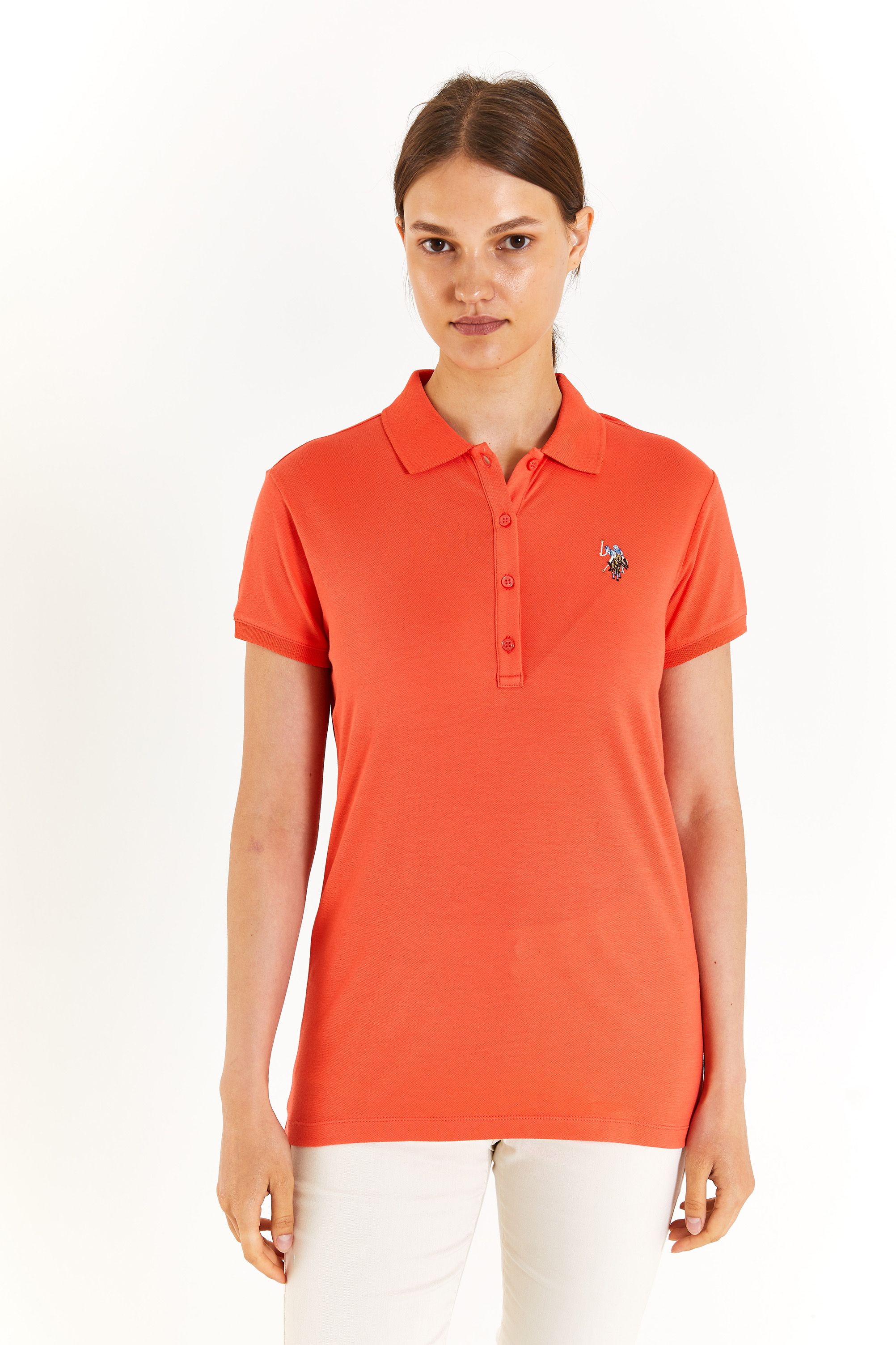 

Футболка женская U.S. POLO Assn. G082SZ0110TP0124-CLR оранжевая S, Оранжевый, G082SZ0110TP0124-CLR