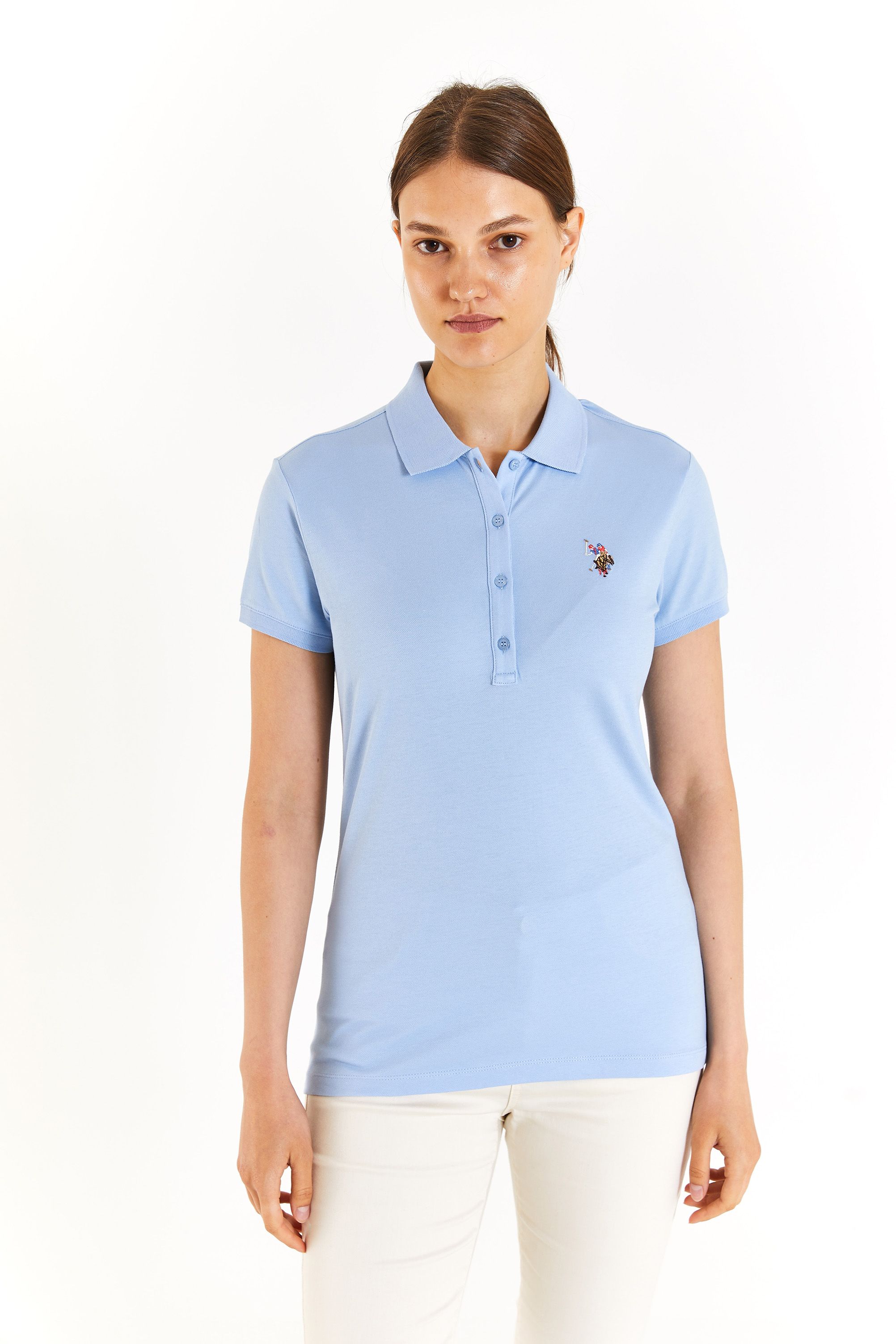 

Футболка женская U.S. POLO Assn. G082SZ0110TP0124-CLR голубая XL, Голубой, G082SZ0110TP0124-CLR